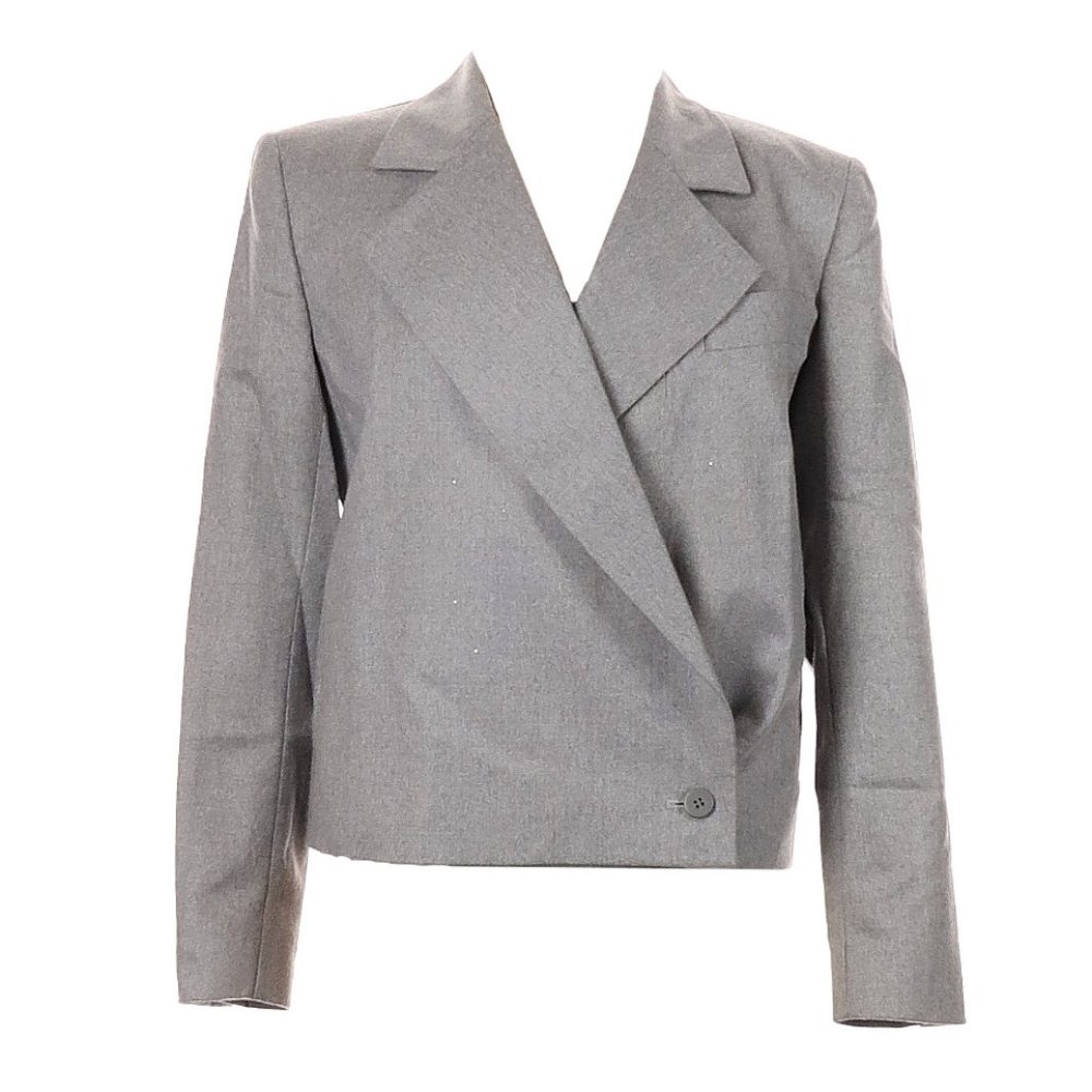 Wool Boxy Cropped Blazer